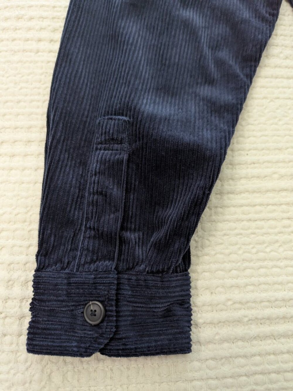 Uniqlo M Cotton Corduroy Navy Shacket Overshirt Y2K Cottagecore Preppy - Picture 9 of 12